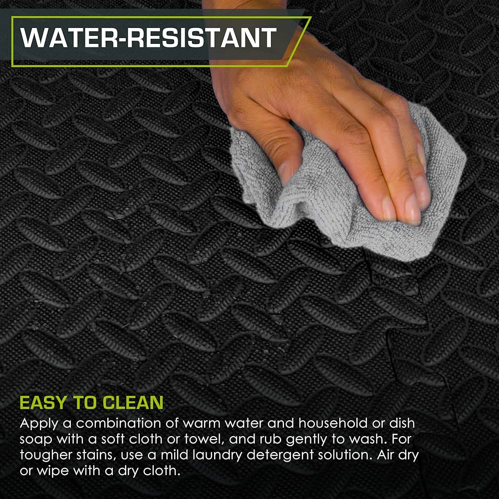 アミン　マット　refine exercise Mat ProsourceFit Interlocking Foam Exercise Mat for Home Gym
